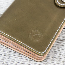 Lone Wolf Leathers Medium Wallet Shinki Shell Cordovan Olive Green