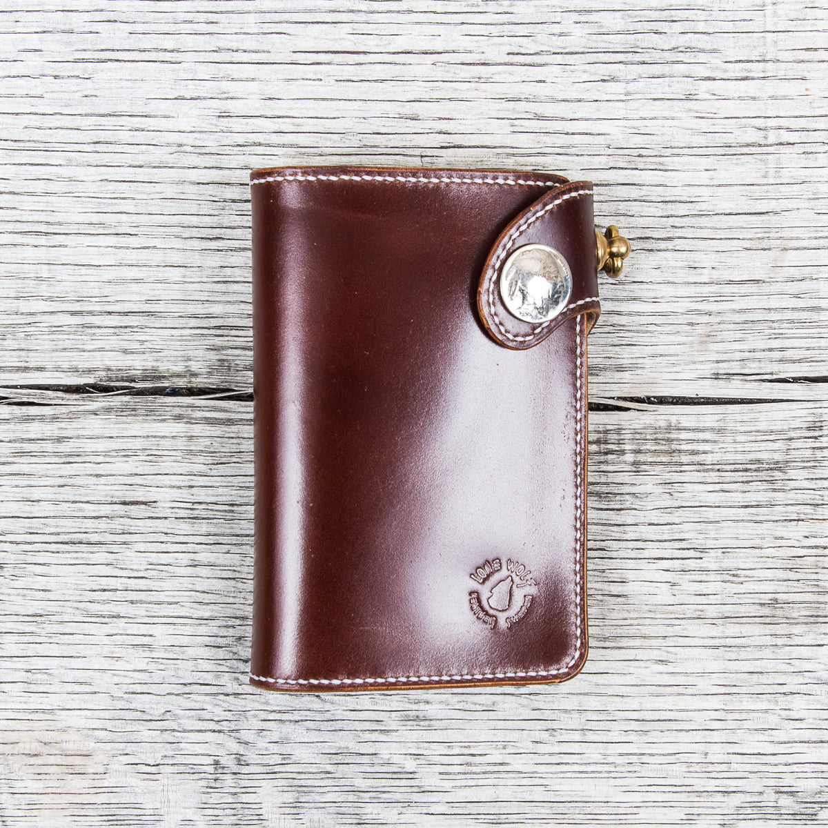 Lone Wolf Leathers Medium Wallet Shinki Shell Cordovan Bourdaux