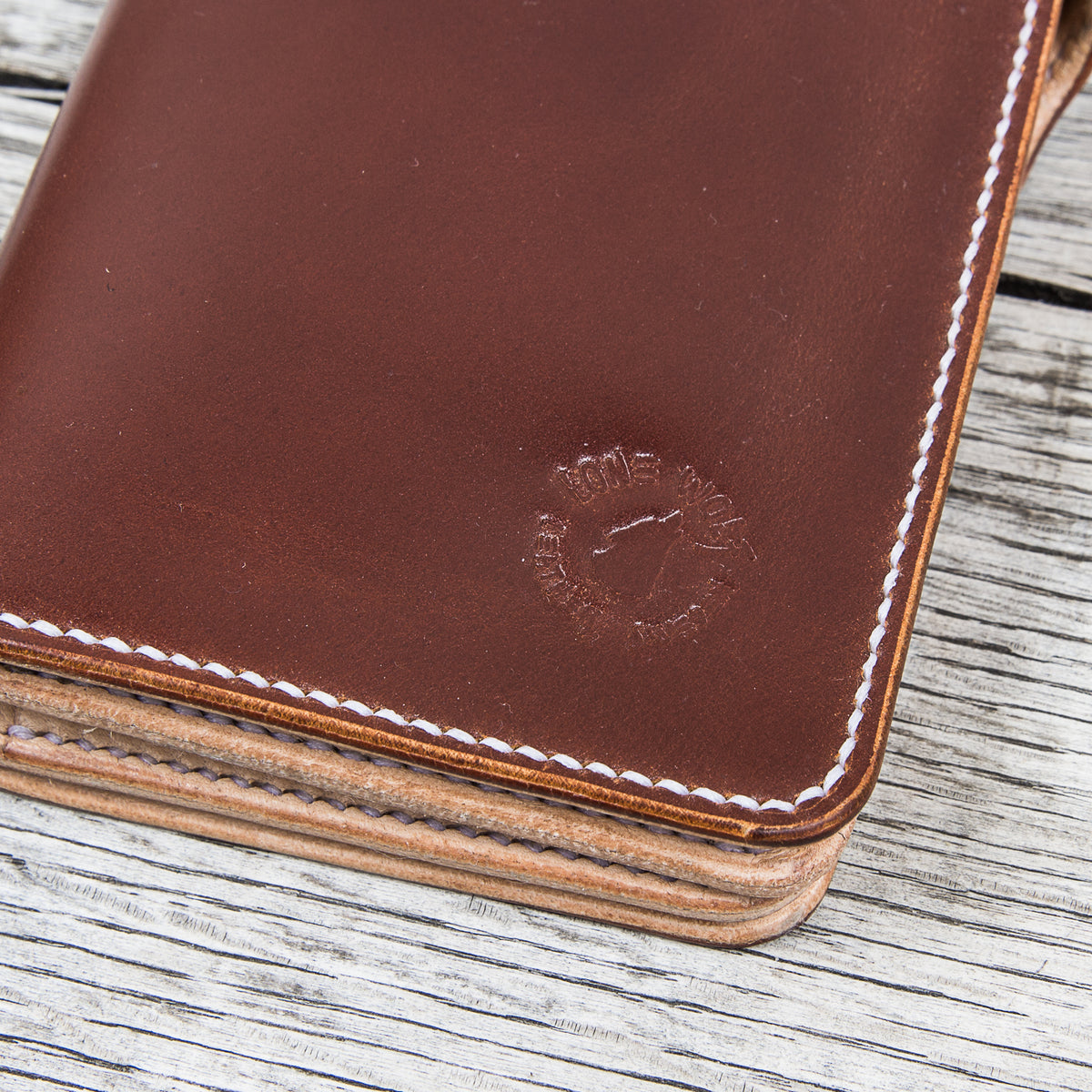 Lone Wolf Leathers Medium Wallet Shinki Shell Cordovan Bourdaux