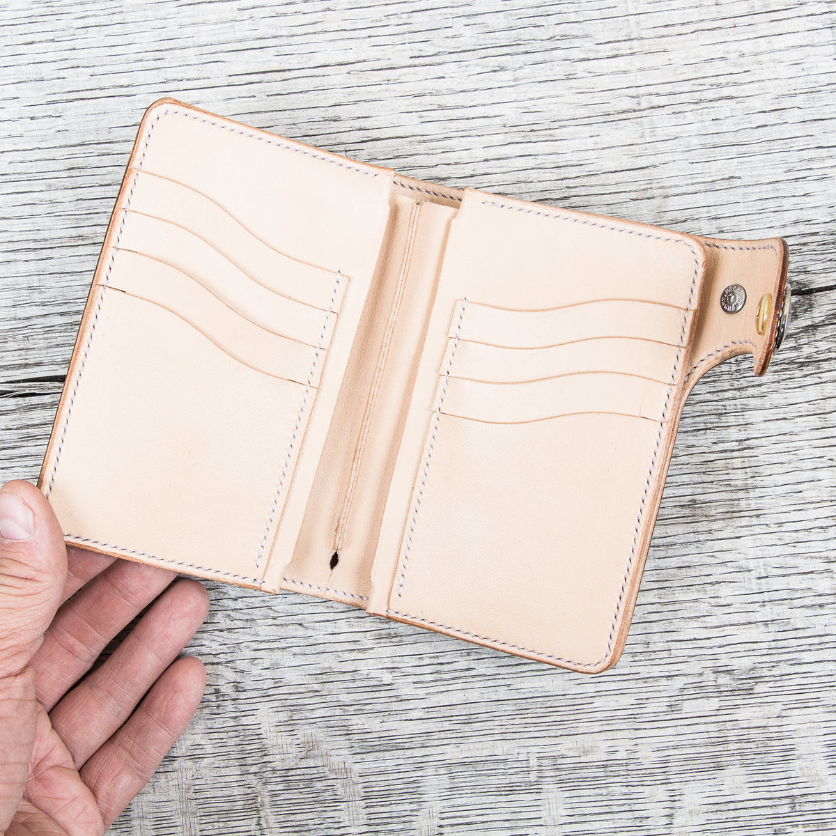 Lone Wolf Leathers Medium Wallet Shinki Shell Cordovan Bourdaux