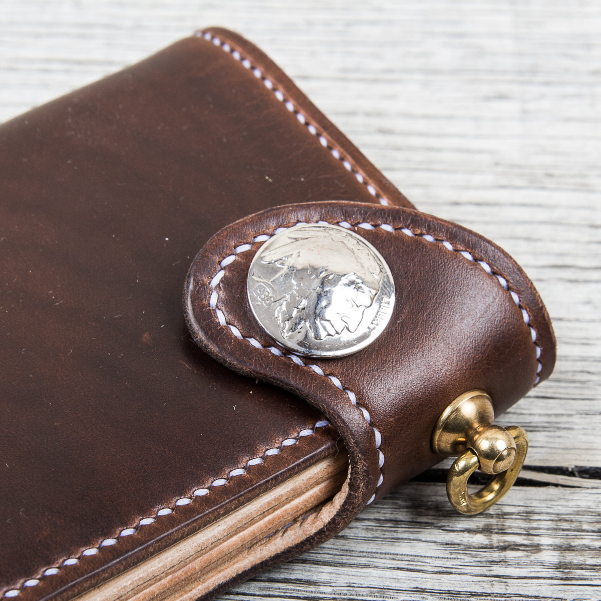 Lone Wolf Leathers Handmade Tall Wallet Horween Chromexcel Brown