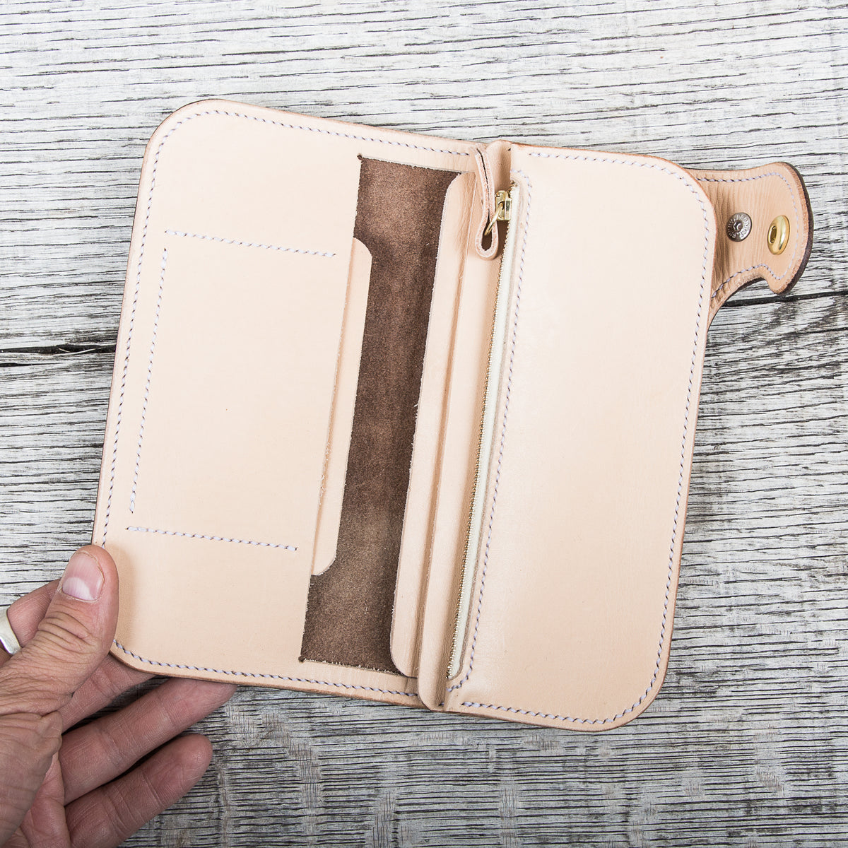 Lone Wolf Leathers Handmade Tall Wallet Horween Chromexcel Brown