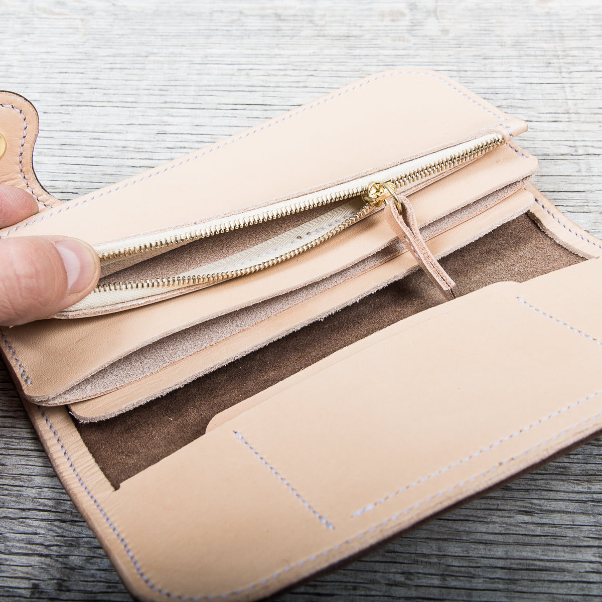 Lone Wolf Leathers Handmade Tall Wallet Horween Chromexcel Brown
