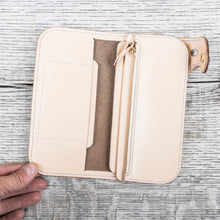 Lone Wolf Leathers Handmade Tall Wallet Horween Chromexcel Navy Blue