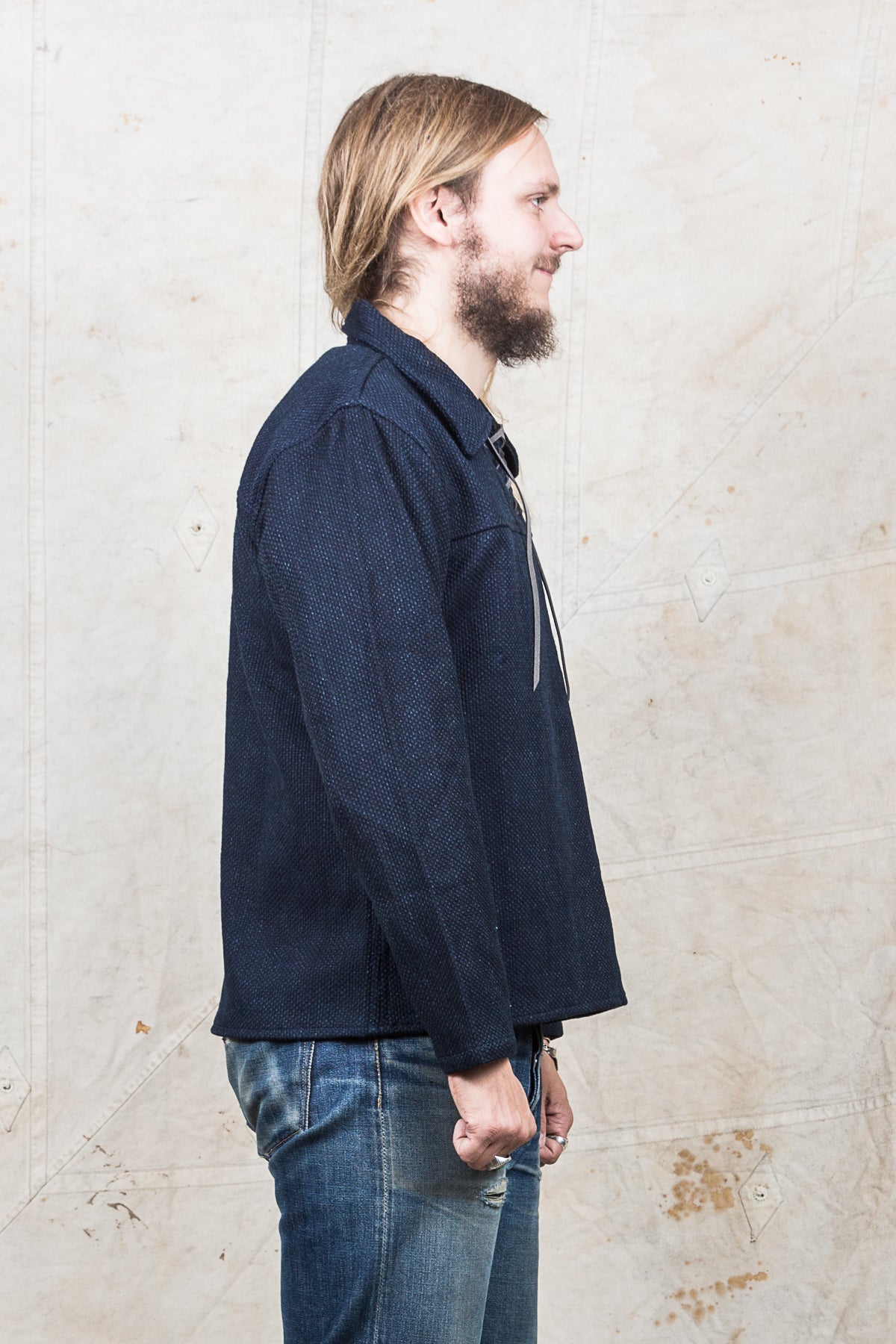 Pallet Life Story Sashiko Pullover Indigo Jacket