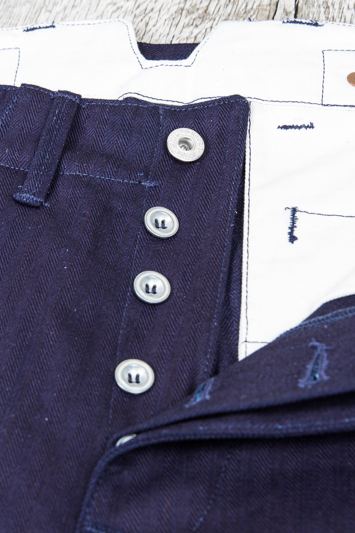 Indigofera Heyes Pants Indigo Herringbone