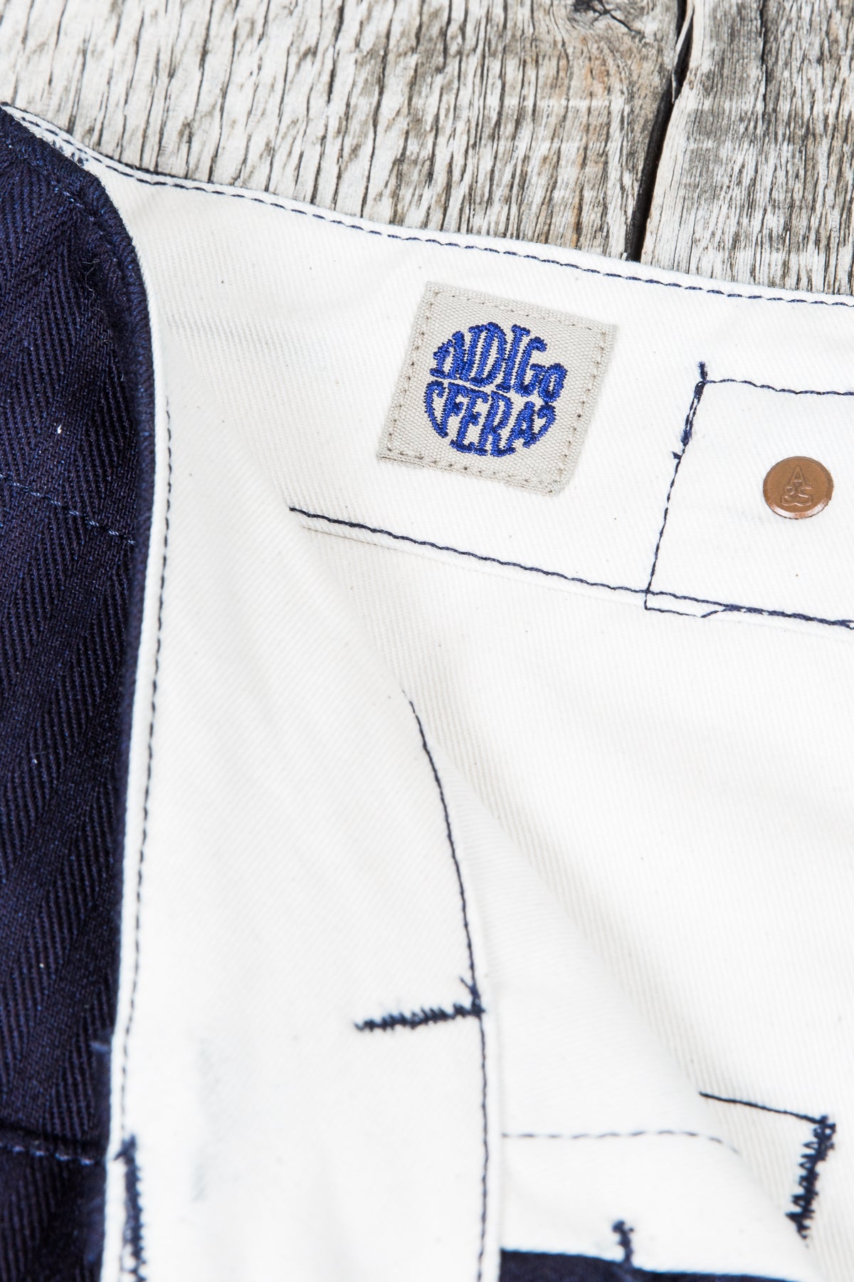 Indigofera Heyes Pants Indigo Herringbone