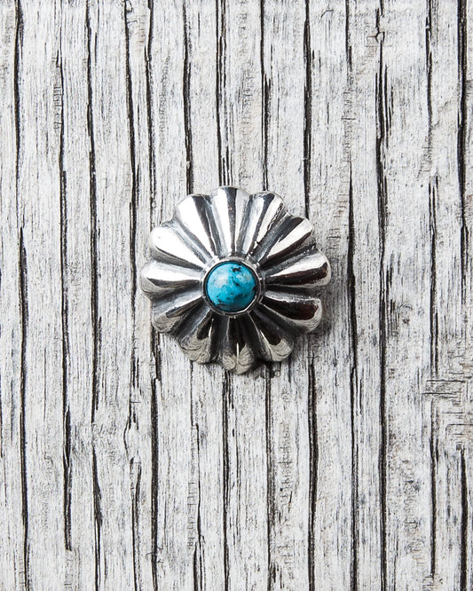 Larry Smith Shell Concha Turquoise Button Medium OT-C0081