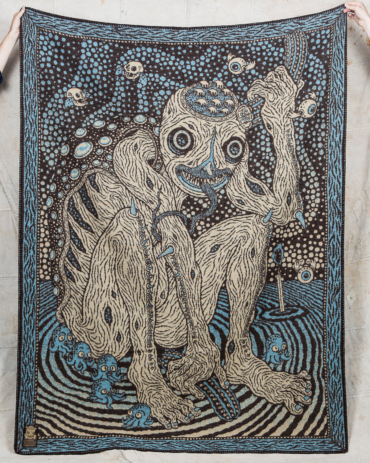 Indigofera Pure Wool Kappa Blanket