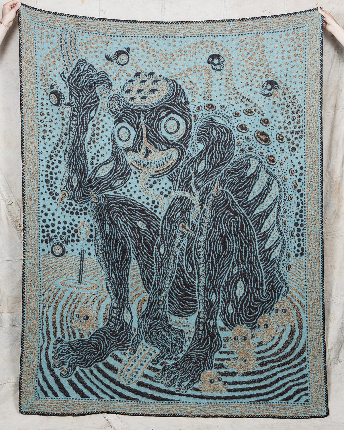 Indigofera Pure Wool Kappa Blanket