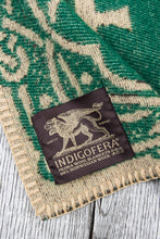 Indigofera Pure Wool Blanket Gryphon Logo