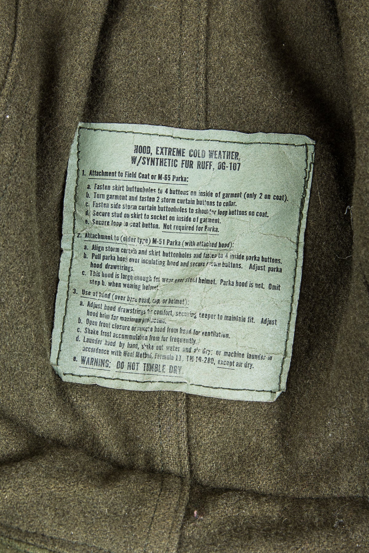 Vintage 1974 M-65 Fish Tail Parka Olive Medium - Regular