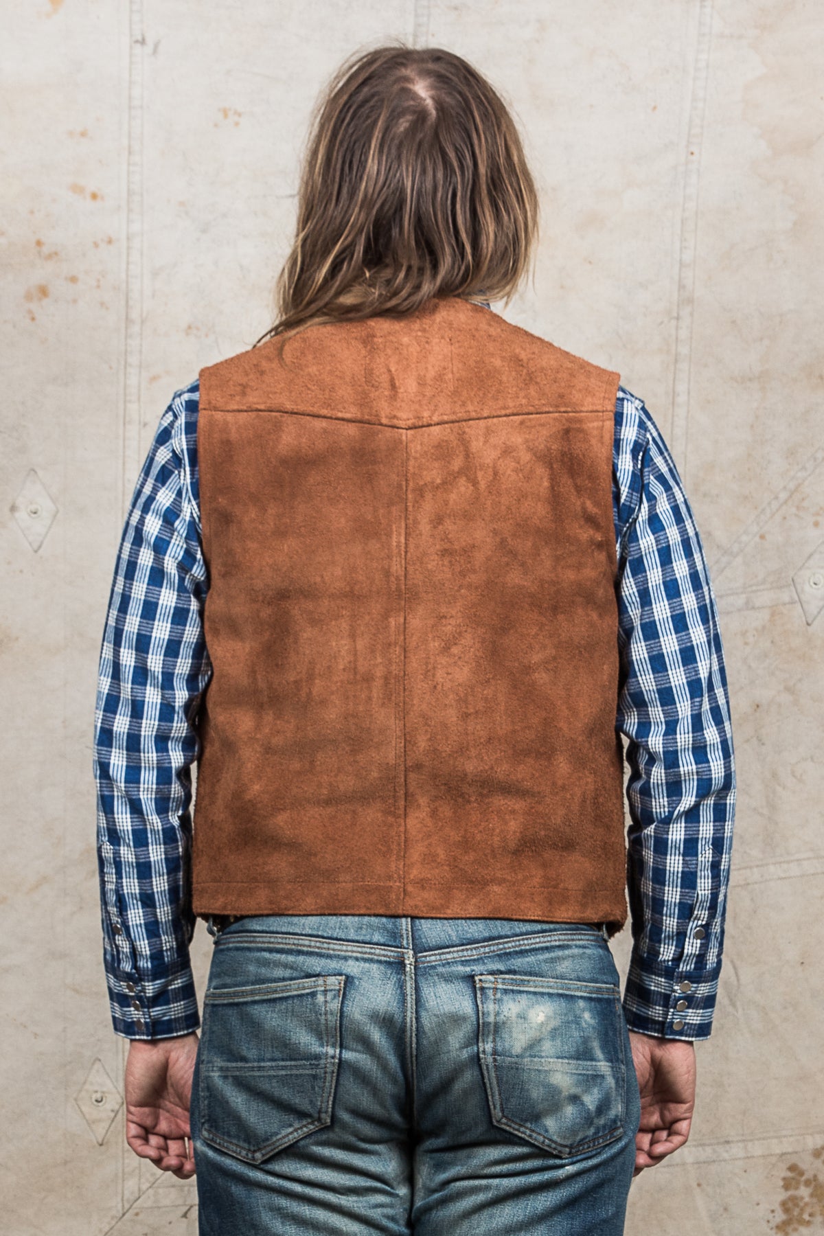 Indigofera Harrison Leather Vest Cognac