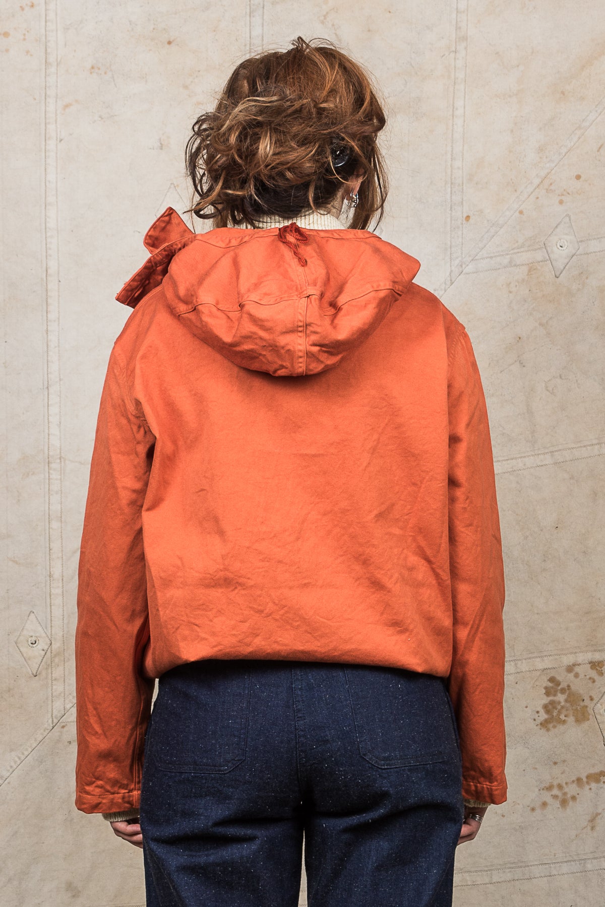 Buzz Rickson's U.S. Navy Cotton Twill Gas Protective Parka Orange BR15064