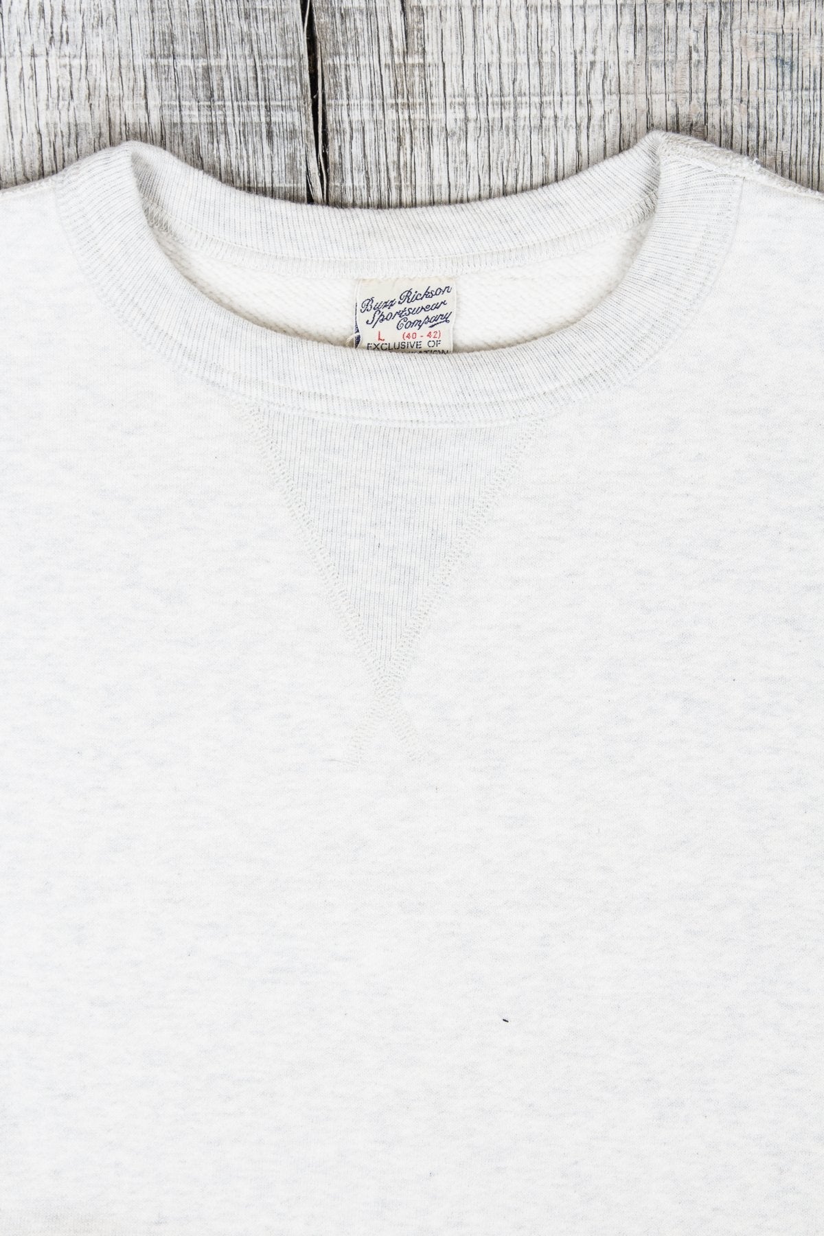Buzz Rickson's Loopwheel Sweatshirt 4-Needle Oatmeal BR65622