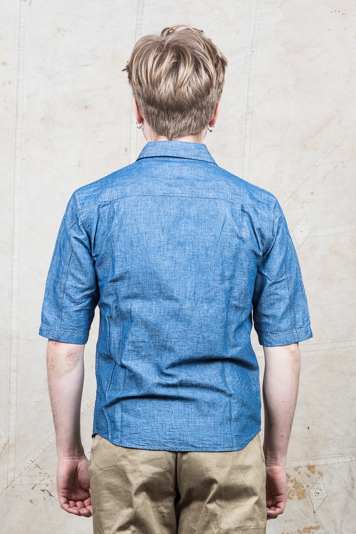 Indigofera Delray Cotton / Linen Indigo Chambray Shirt