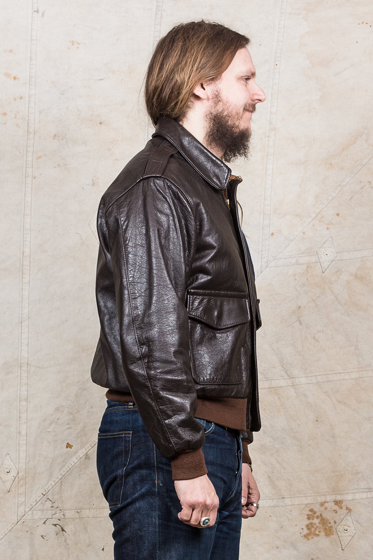 Second Hand Aero USAAF Leather A-2 40-3785-P Horsehide Leather Jacket Size 48