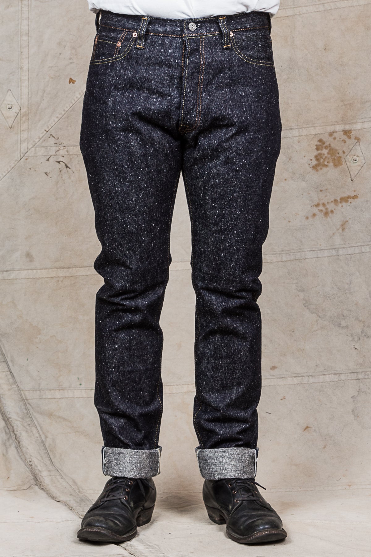 Pure Blue Japan SN-019 16oz Snow Denim Relaxed Tapered Raw Indigo Jeans