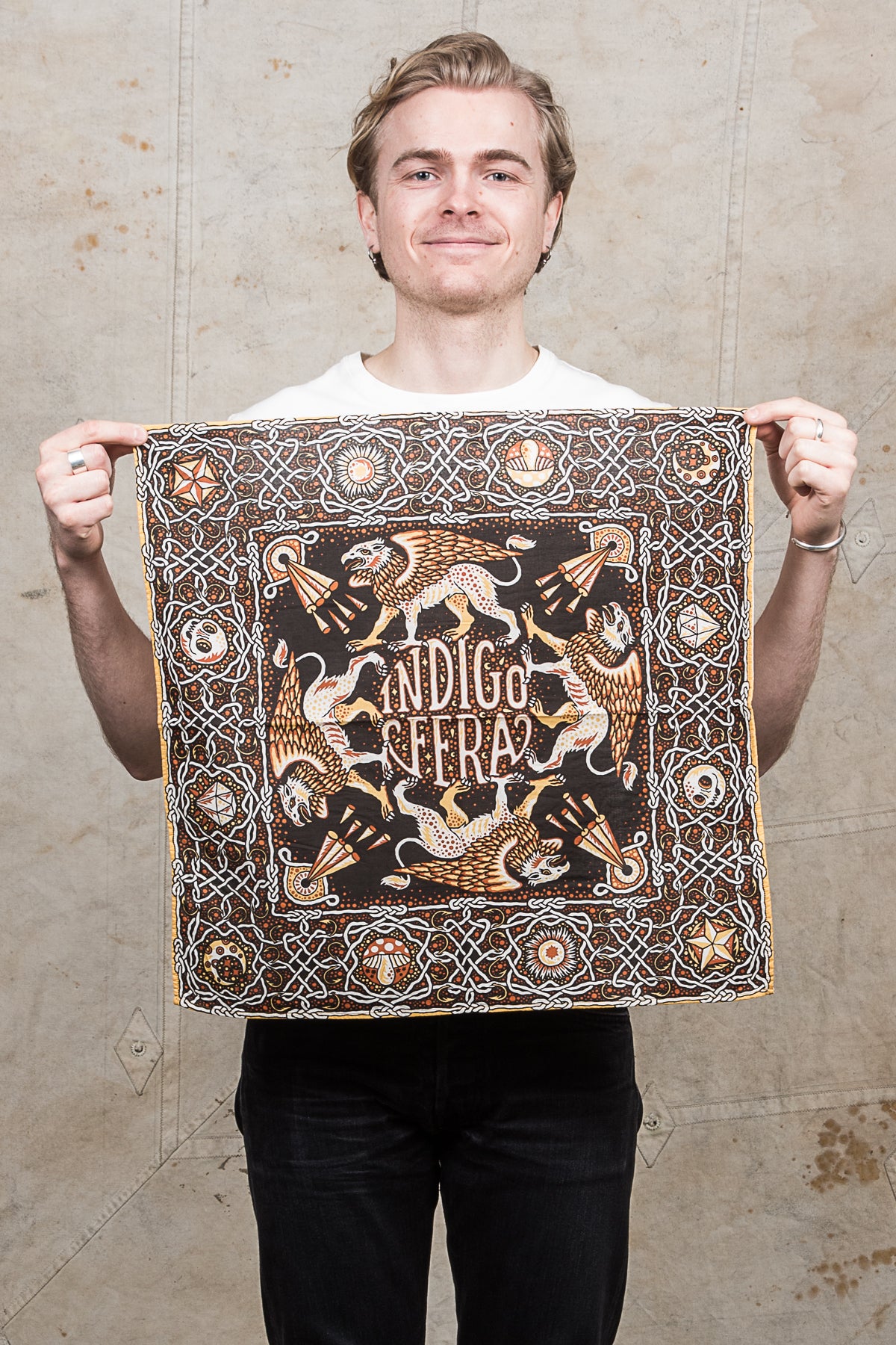 Indigofera Gryhon Rope Bandana 1