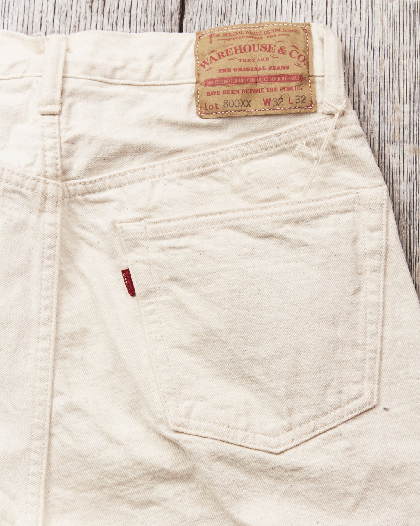 Warehouse & Co Lot 800xx Jeans One Wash Ecru