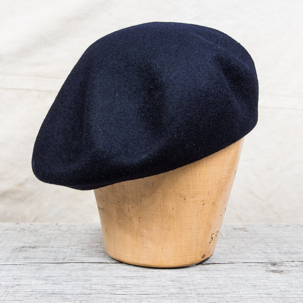 H. W. Dog & Co. Wool Beret Navy