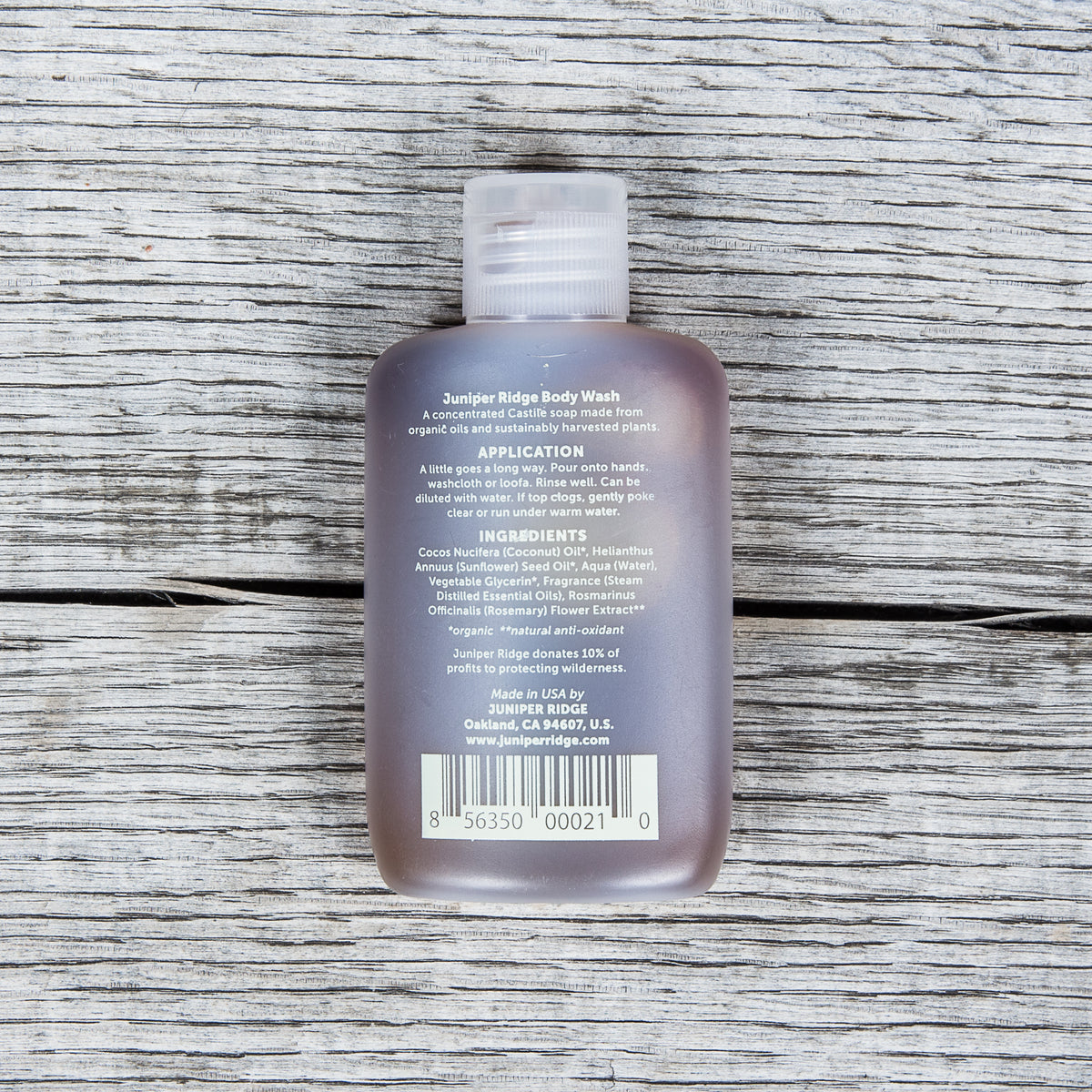 Juniper Ridge Organic Body Wash White Sage 2oz