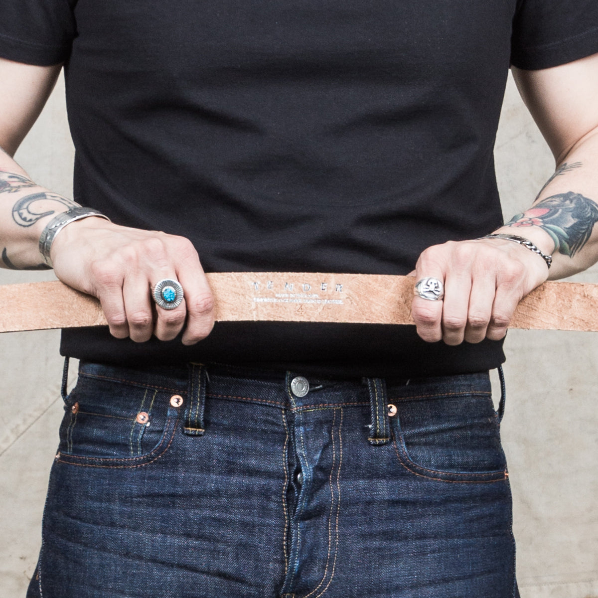 Tender Wire Buckle Belt Oak Bark Tan