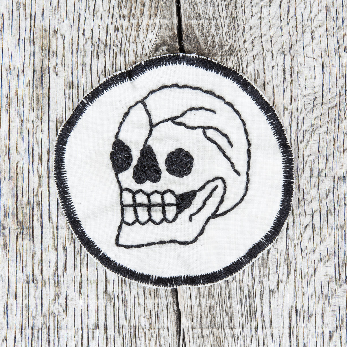 Embroidered Skull Patch