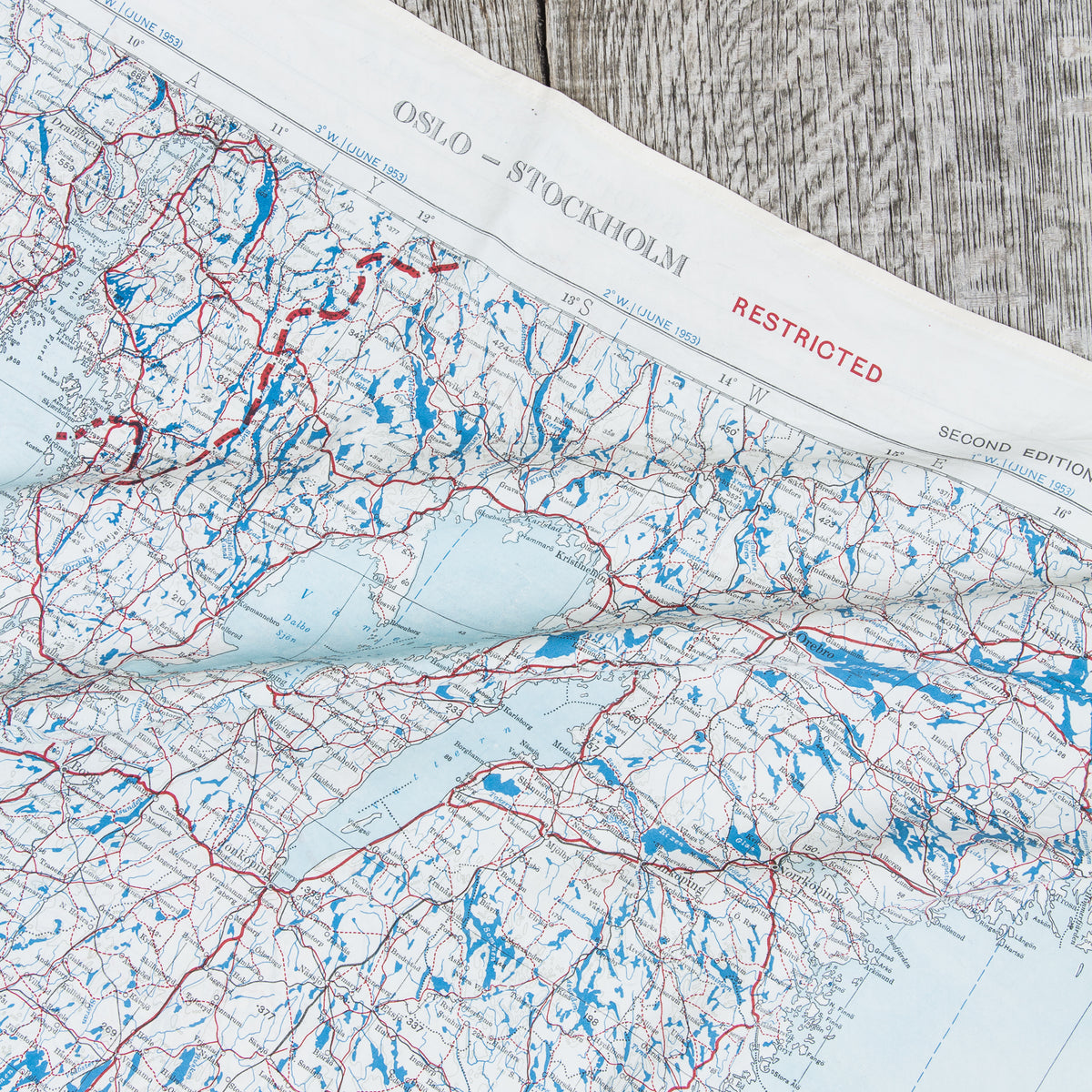 Vintage RAF Escape Map/Scarf 1953