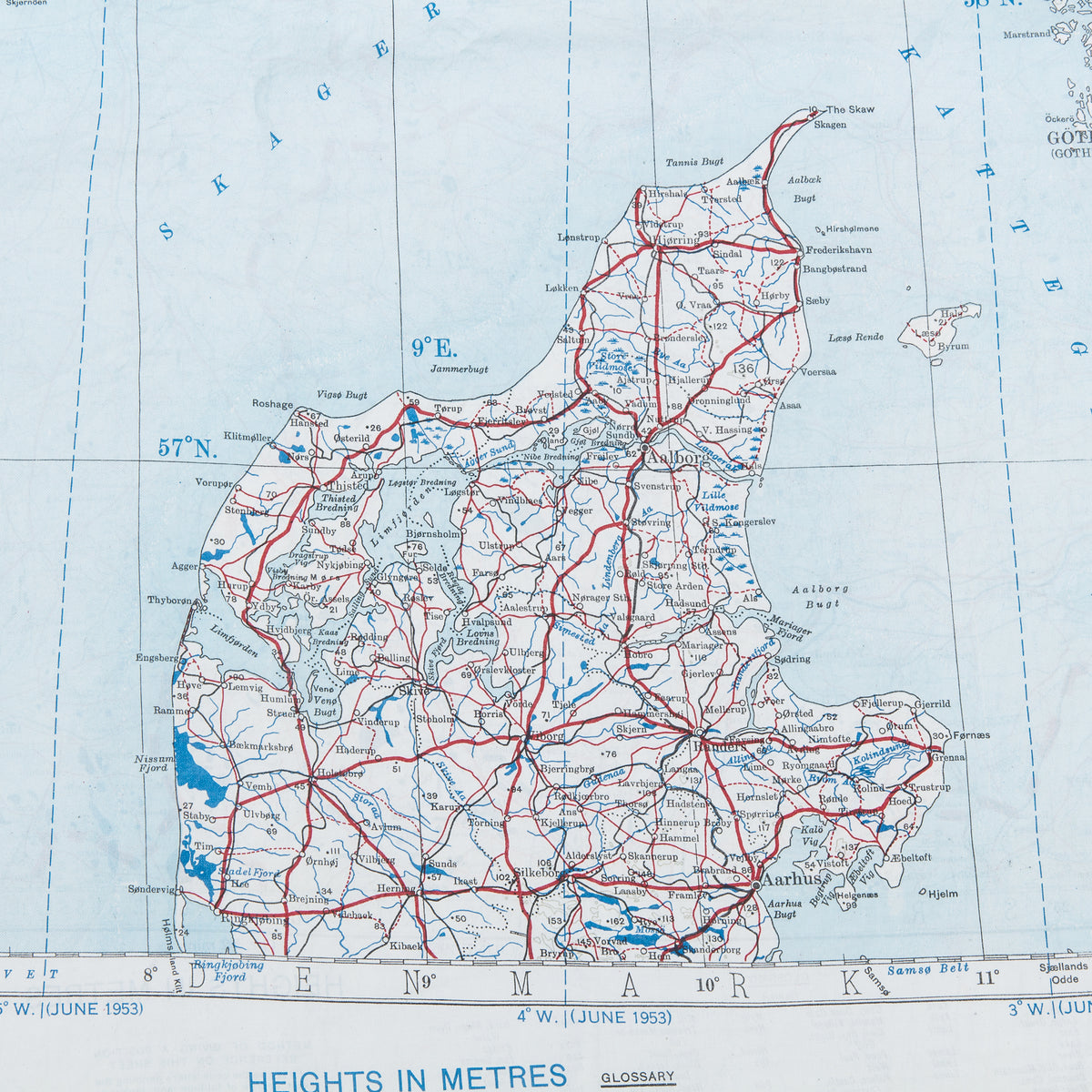 Vintage RAF Escape Map/Scarf 1953