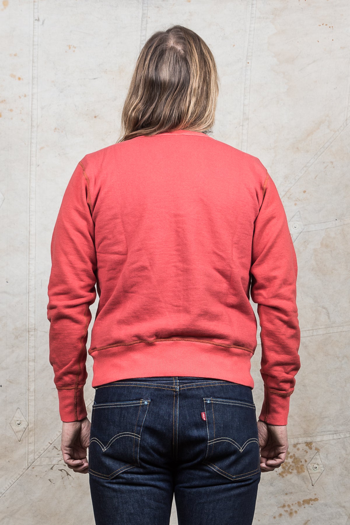 Buzz Rickson´s Loopwheel Sweatshirt 4-Needle Red