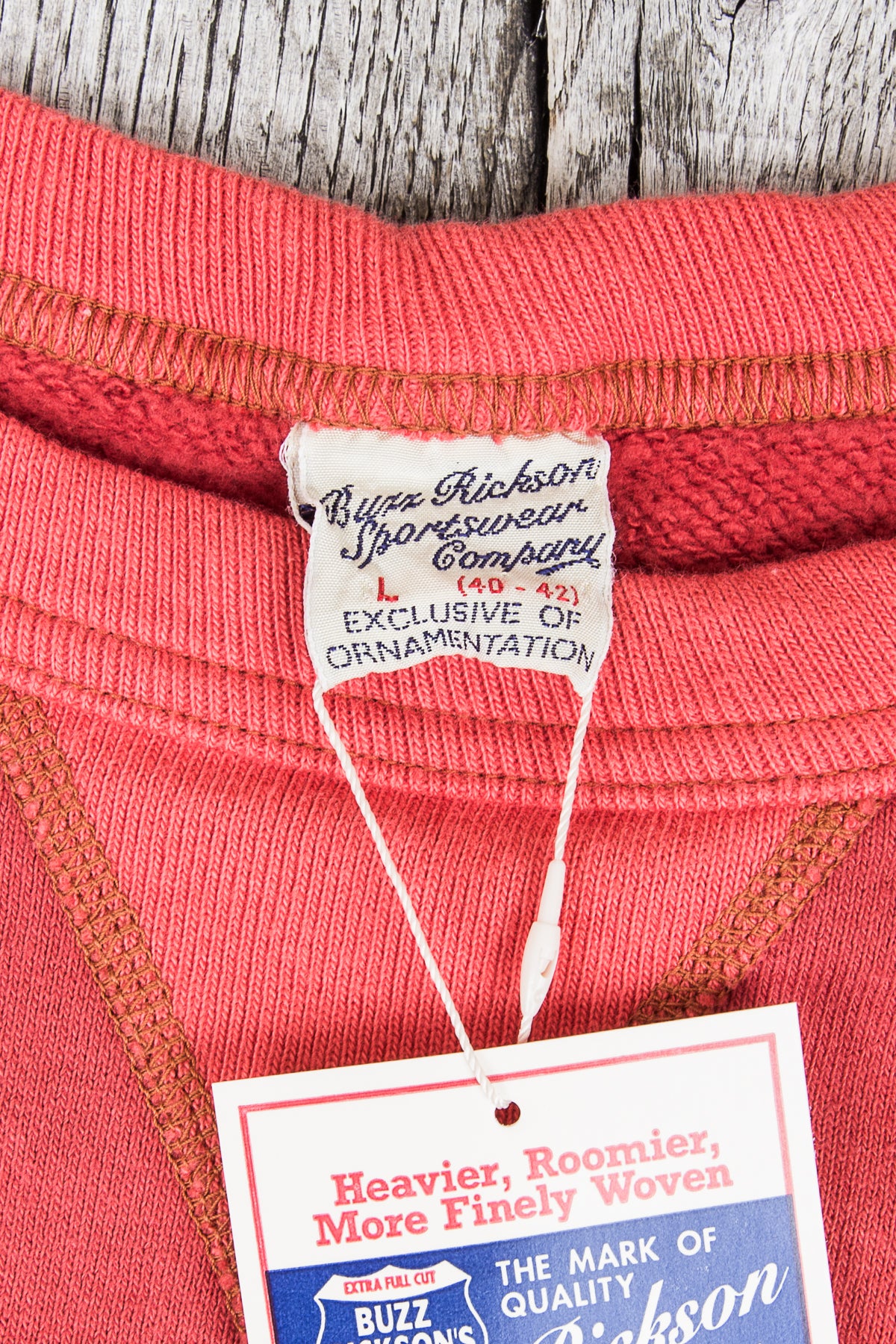 Buzz Rickson´s Loopwheel Sweatshirt 4-Needle Red