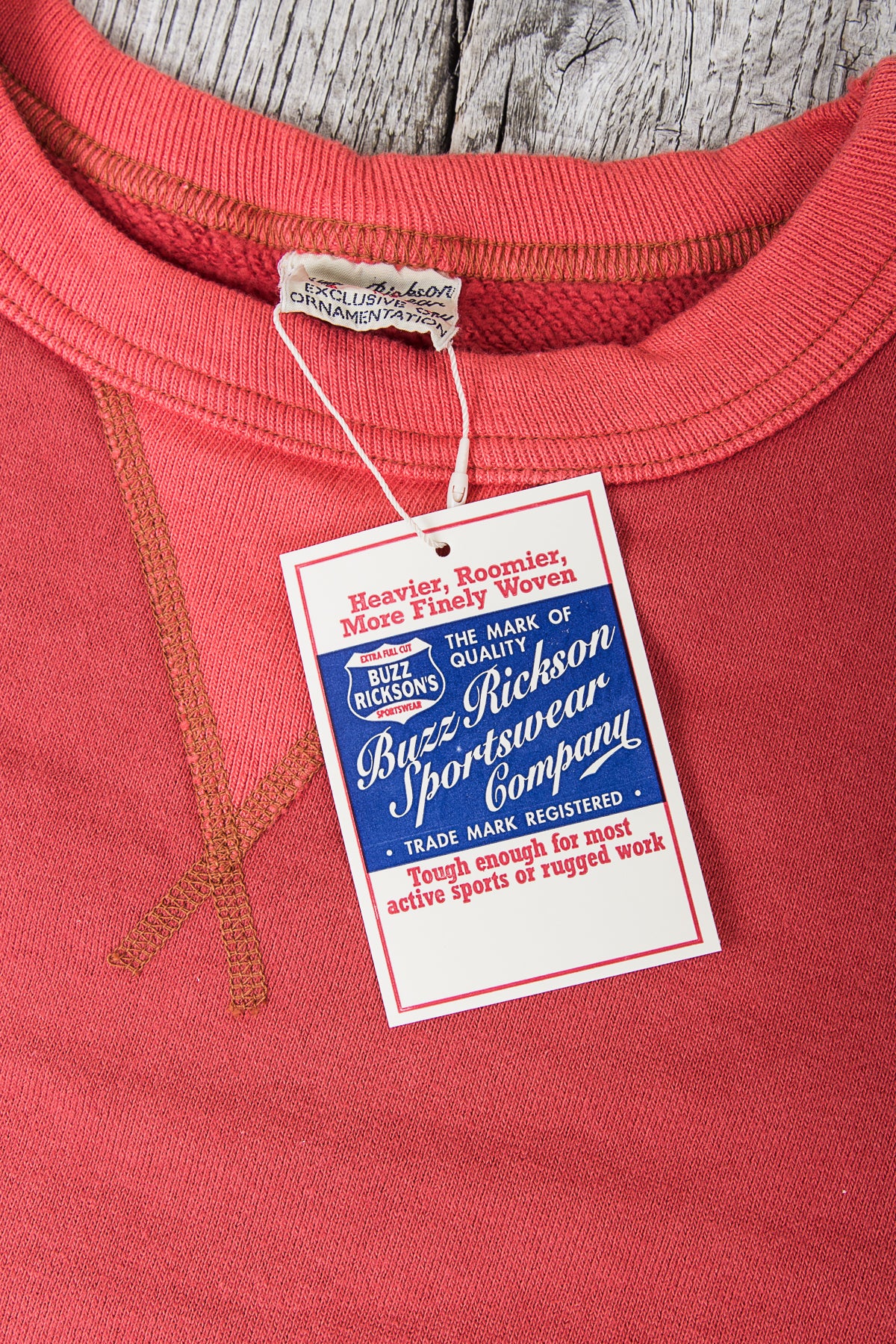 Buzz Rickson´s Loopwheel Sweatshirt 4-Needle Red