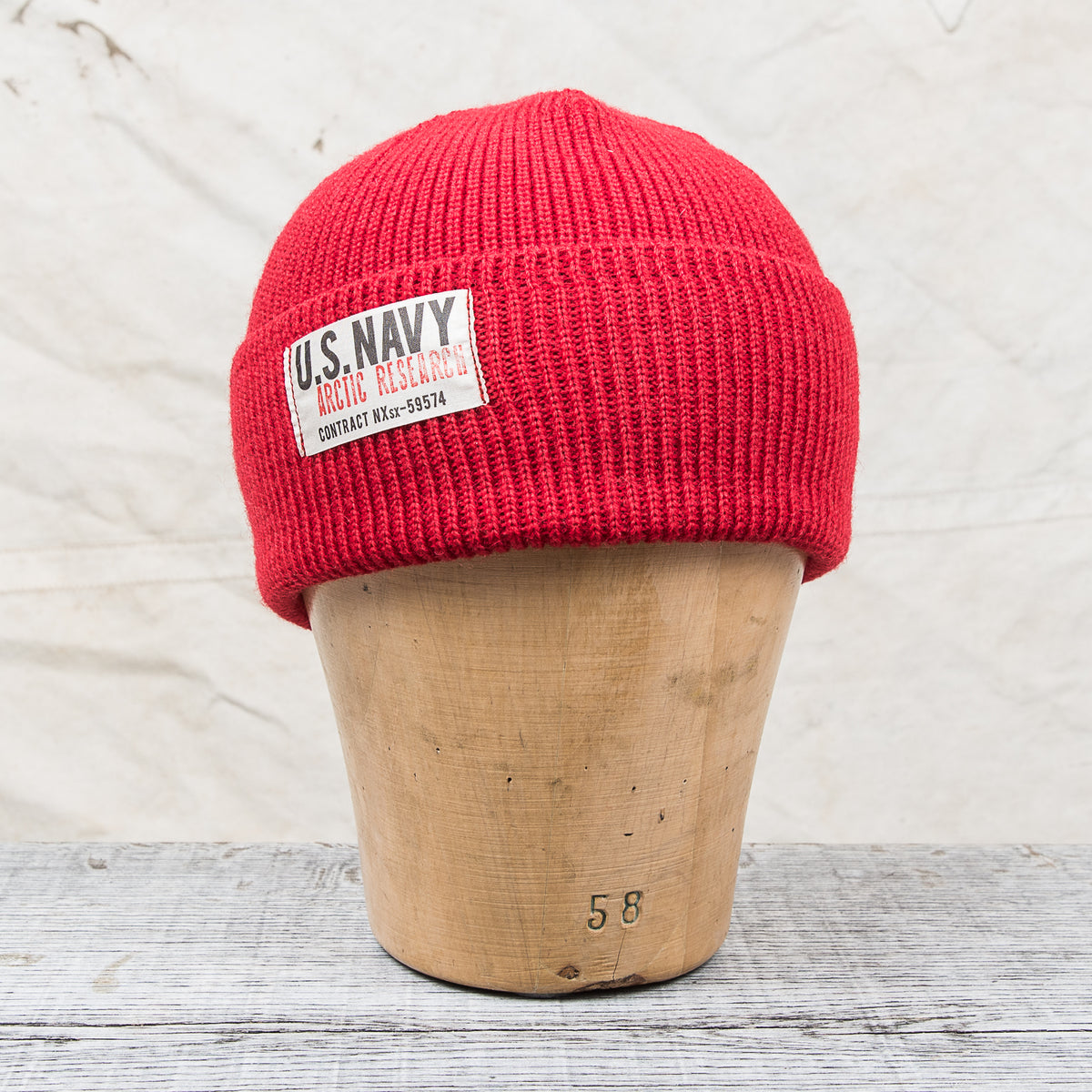 Papa Nui Cap Co. Arctic Research Watch Cap Red Wool