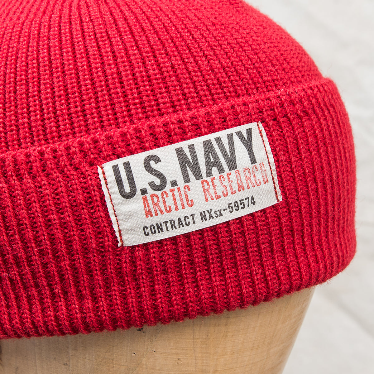 Papa Nui Cap Co. Arctic Research Watch Cap Red Wool