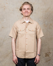 Sugar Cane & Co. Coke Stripe Short Sleeve Open Shirt