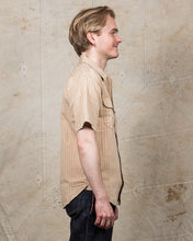 Sugar Cane & Co. Coke Stripe Short Sleeve Open Shirt