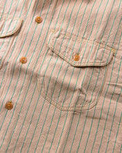 Sugar Cane & Co. Coke Stripe Short Sleeve Open Shirt