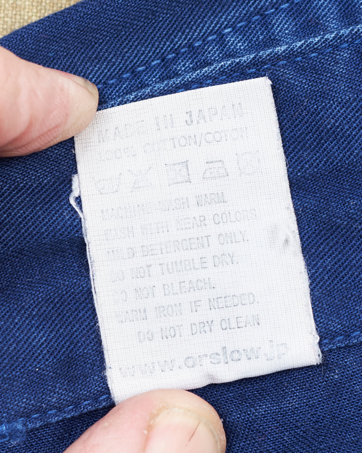 Second Hand OrSlow French Work Pants Navy HBT Twill Size EU XS / JPN 1