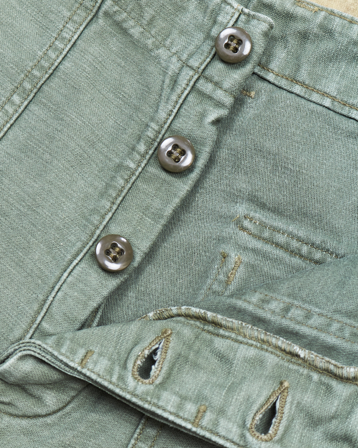 Second Hand OrSlow 5002 Fatigue Pants Green Size EU S / JPN 2