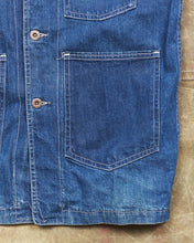 Vintage 40s Laurel Leaf Button Denim Work Jacket