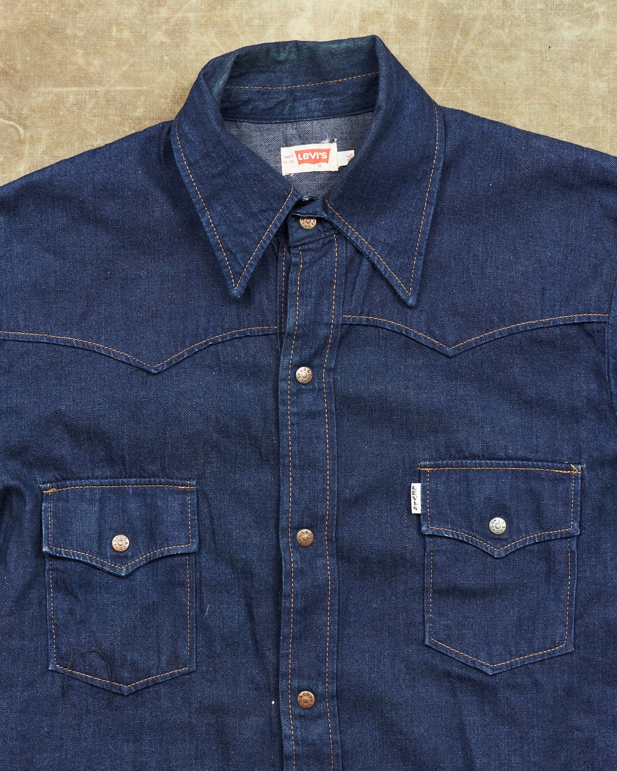 Vintage Levi's Big E Denim Shirt Size 16(L) Made in UK