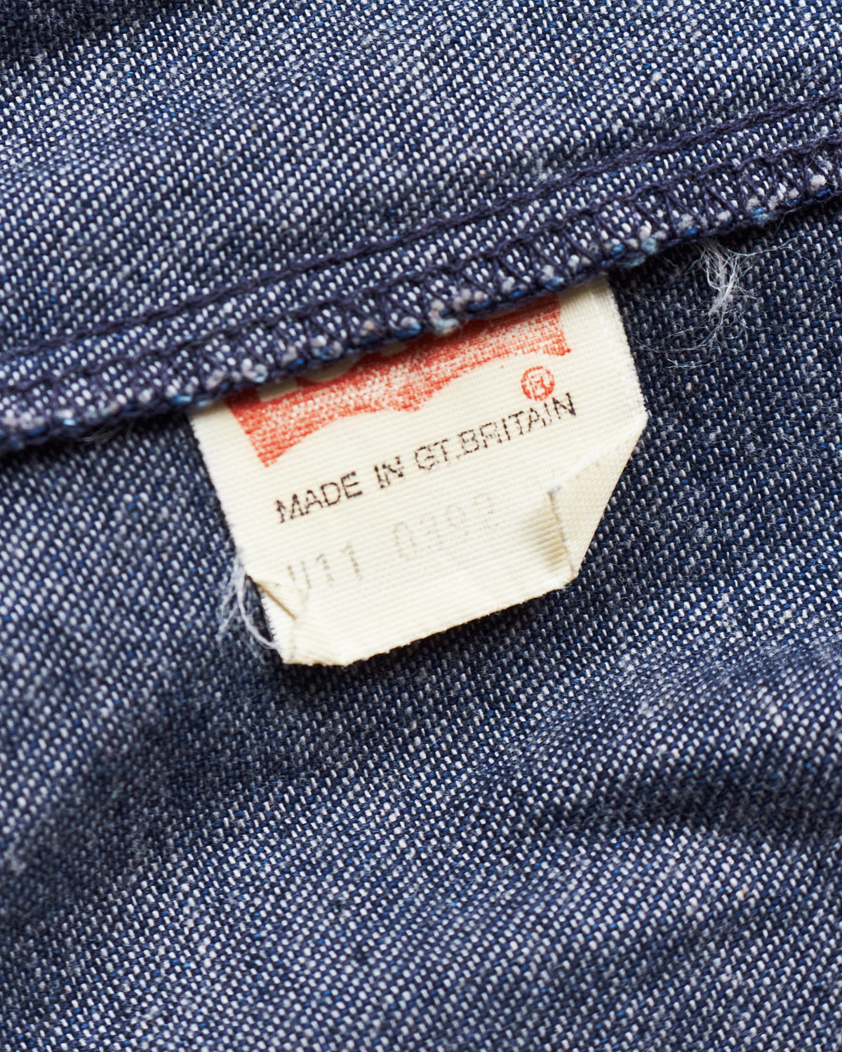 Vintage Levi's Big E Denim Shirt Size 16(L) Made in UK