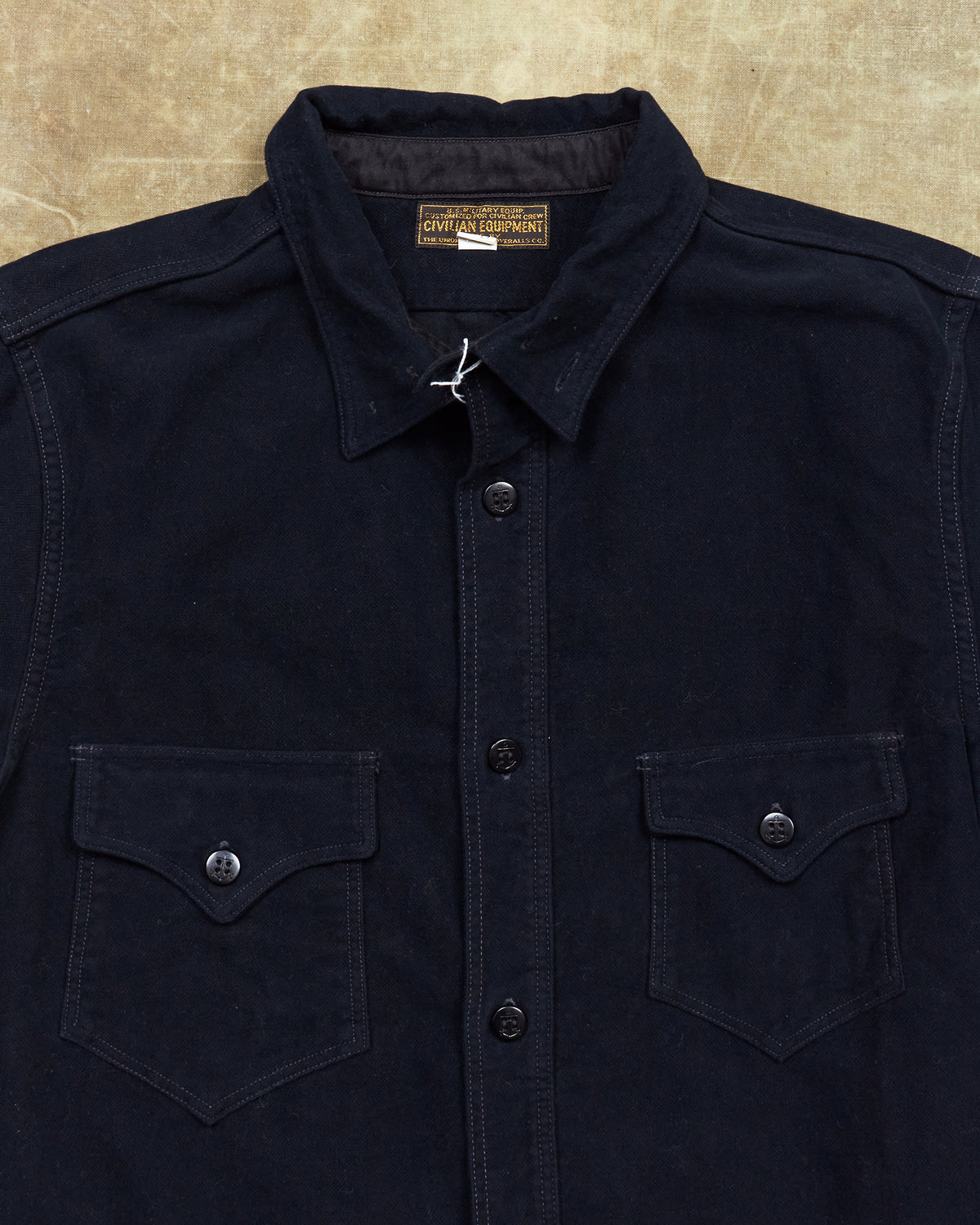 Second Hand Freewheelers 1920 US Navy Cotton Moleskin CPO Shirt Size 17 / L