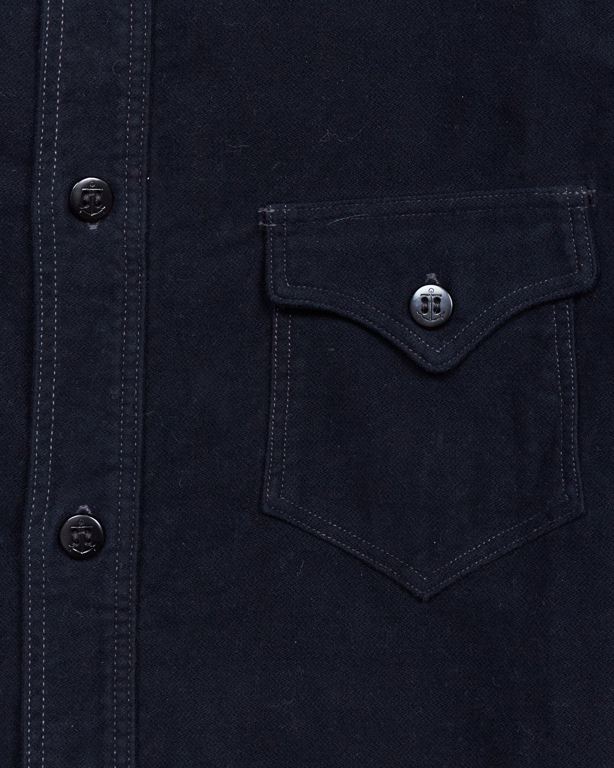 Second Hand Freewheelers 1920 US Navy Cotton Moleskin CPO Shirt Size 17 / L