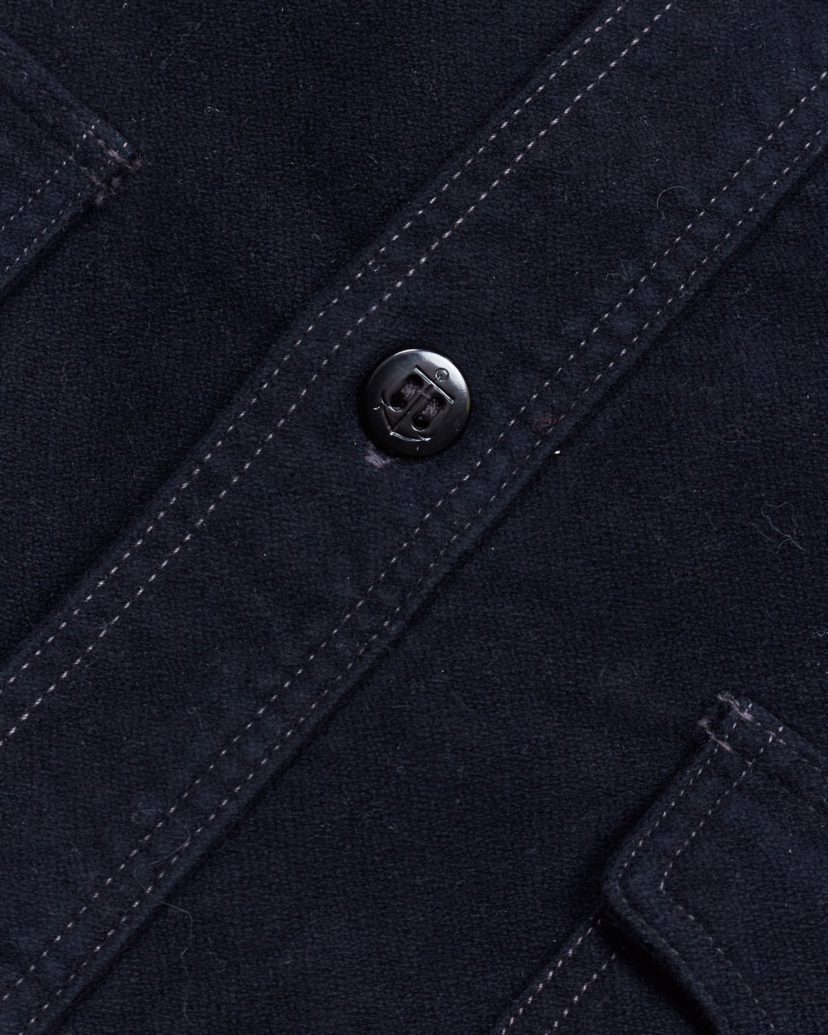 Second Hand Freewheelers 1920 US Navy Cotton Moleskin CPO Shirt Size 17 / L