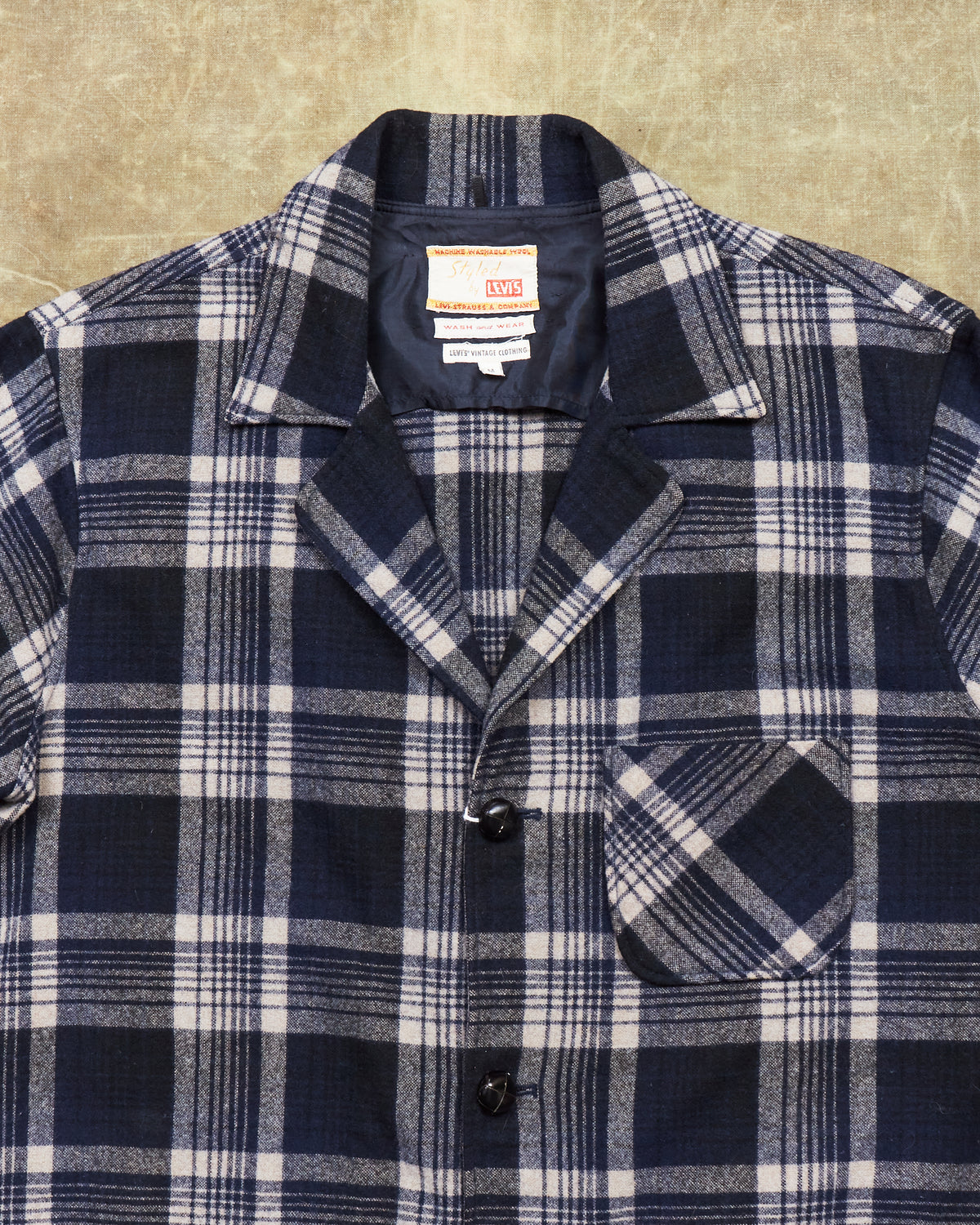 Second Hand Levi's Vintage Clothing Mackinaw Wool Car Coat Size M