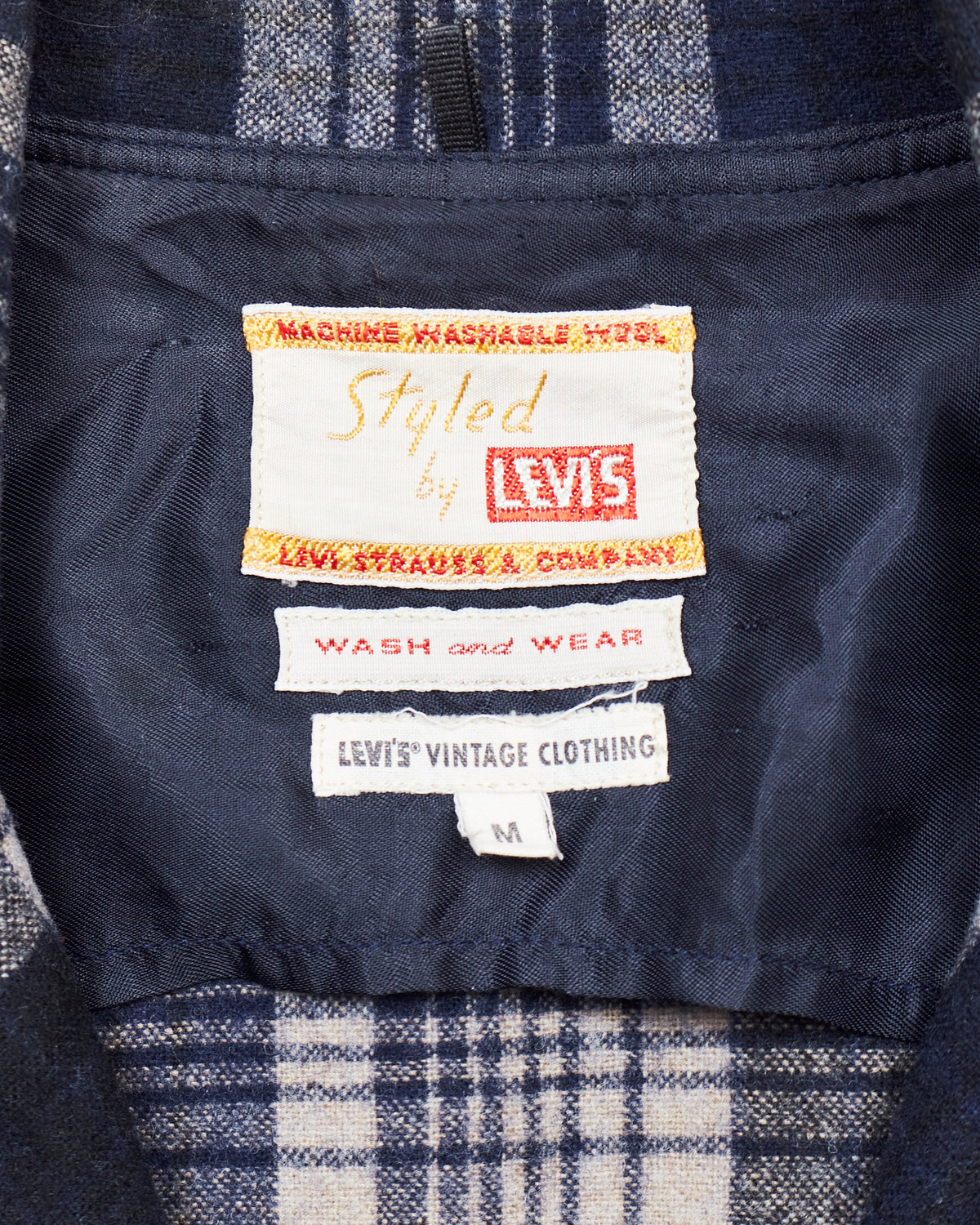 Second Hand Levi's Vintage Clothing Mackinaw Wool Car Coat Size M