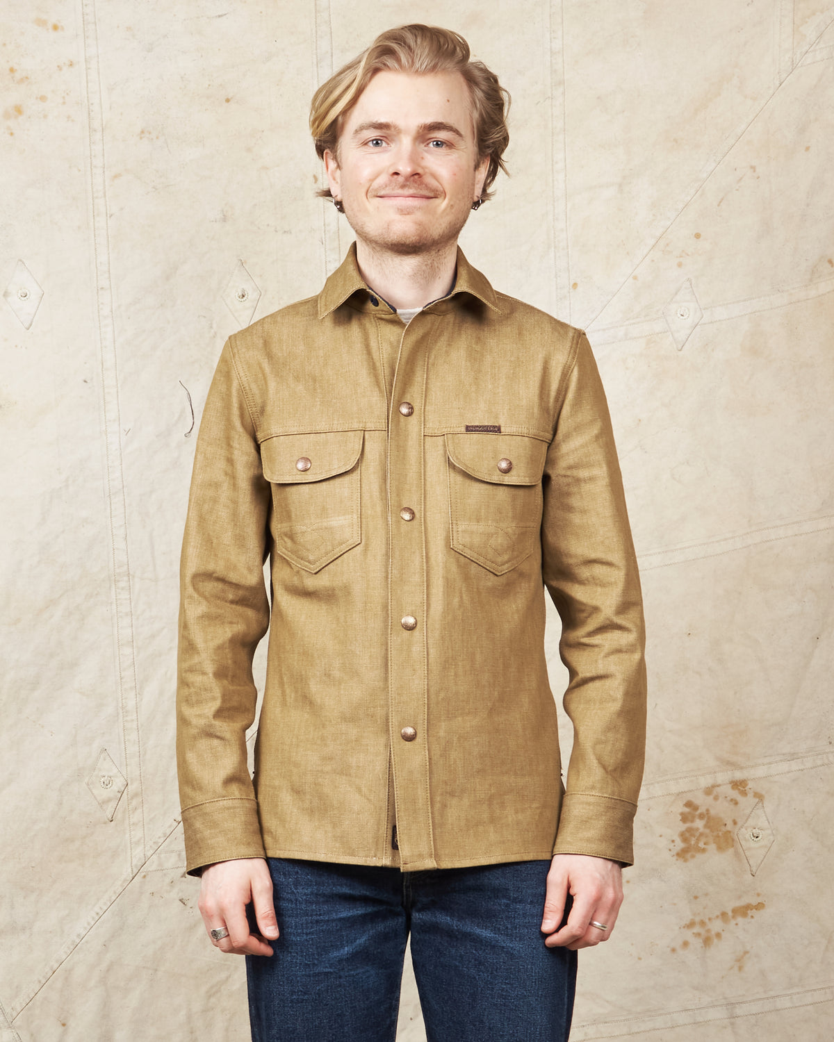 Indigofera Copeland Shirt Canjilon Broken Twill Beige