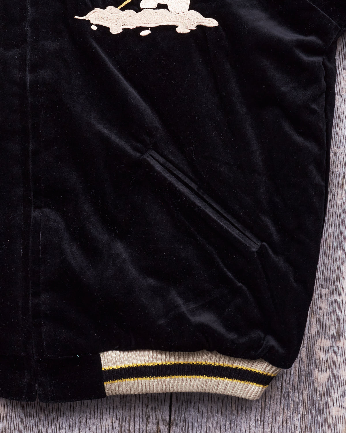 Tailor Toyo Souvenir "Sukajan" Velveteen Jacket Polar Bear x Alaska Map